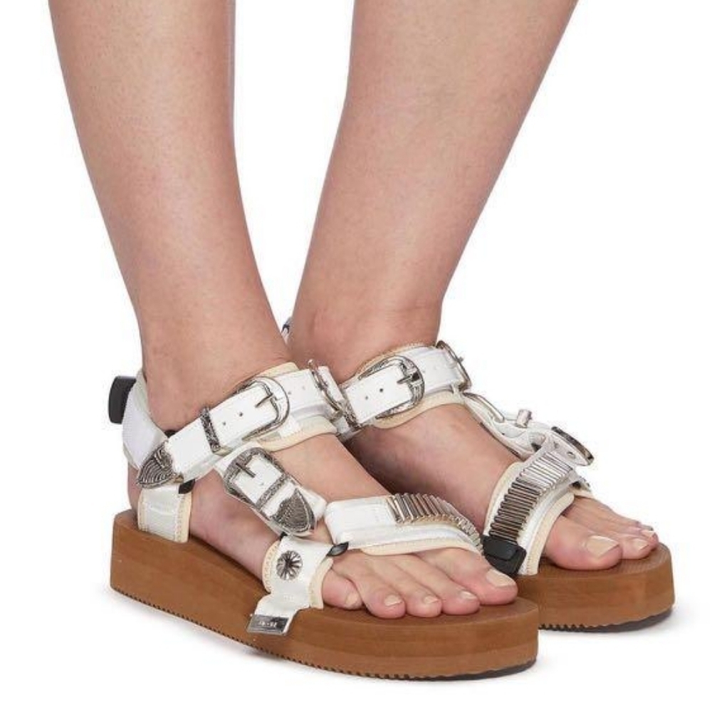 New Suicoke X Toga Depa V2 Sandal In White Mix